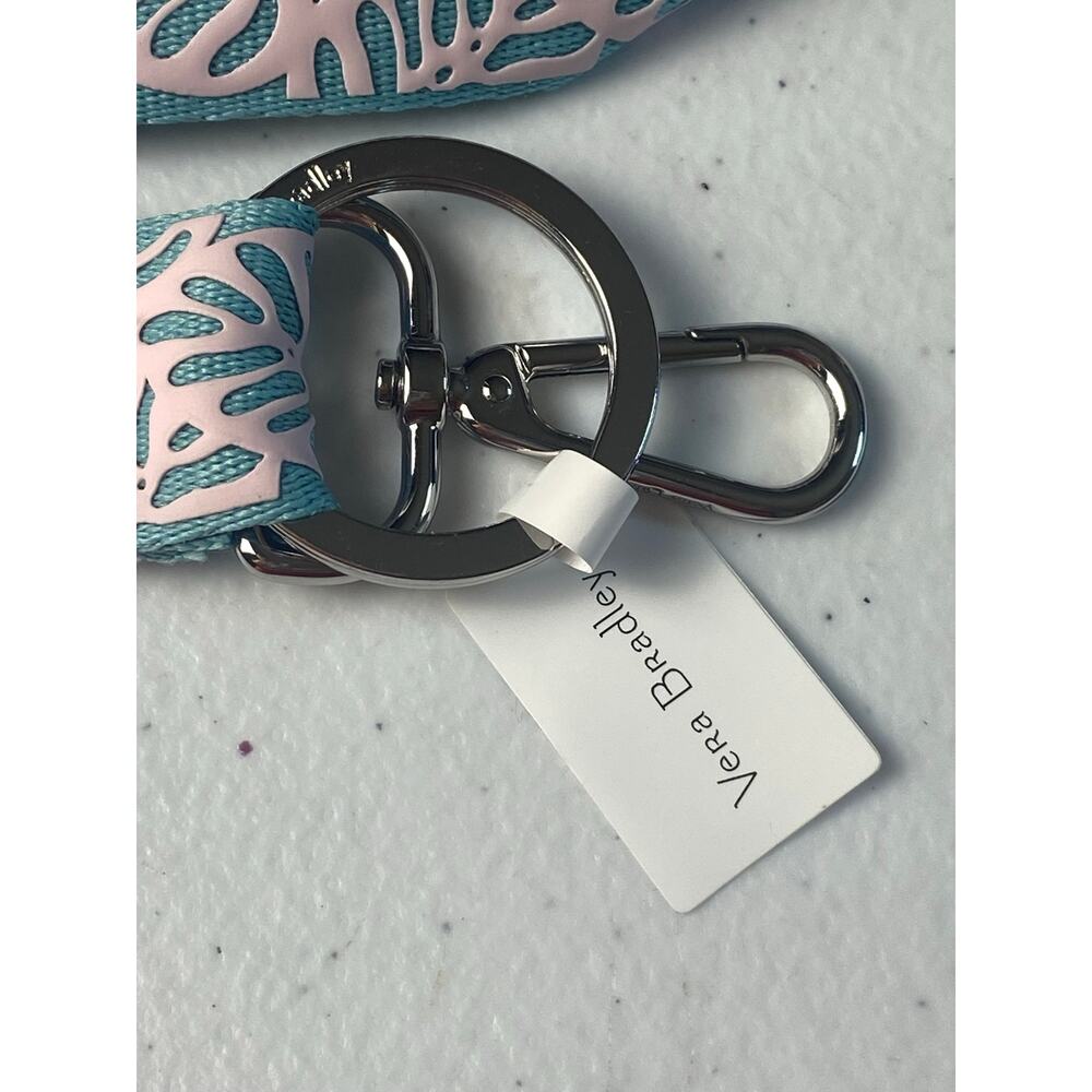 Vera Bradley Rainforest Canopy Light Teal Pink Wide Lanyard NWT - Picture 4 of 9